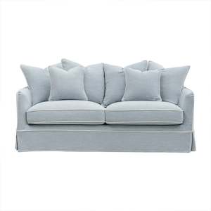 Hamptons Contemporary 2.5 Seater Slip-Cover Sofa - Beach