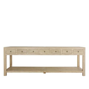 Coastal Farmhouse Reclaimed Elm Console 240cm - Natural