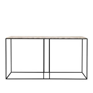 New Finds: Genuine Marble & Steel Console Table - Beige & Black