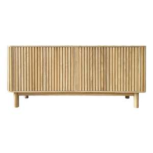 Timber Slat Concealed Door Sideboard - Natural