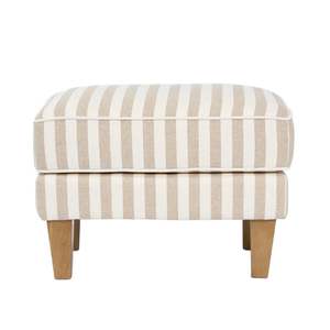 Hamptons Natural Stripe Ottoman