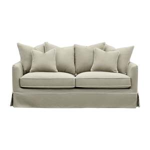 Natural Furniture: Hamptons Contemporary 2.5 Seater Slip-Cover Sofa - Natural
