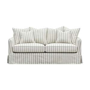 Hamptons Contemporary 2.5 Seater Slip-Cover Sofa - Natural Stripe