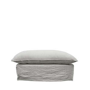 On Sale: Relaxed Slip-Cover Ottoman - Cement