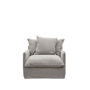 On Sale: Relaxed Slip-Cover Armchair - Cement