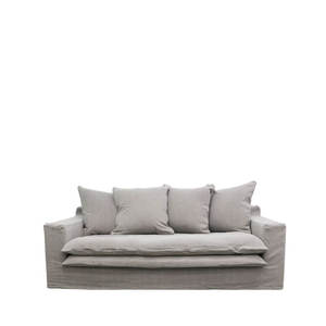 On Sale: Keely Two Seater Slip-Cover Sofa - Cement