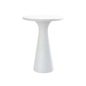 Outdoor Round Concrete Pedestal Bar Table 105cm - Chalk