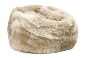 100% New Zealand Sheepskin Beanbag Cover - Natural Honey