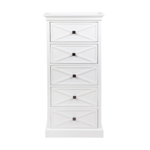 Hamptons: Hamptons White Mahogany Tallboy