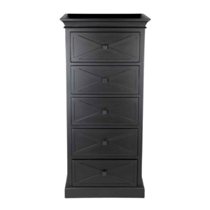 Hamptons: Hamptons Black Mahogany Tallboy