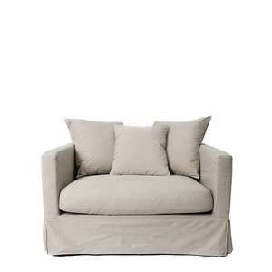 Hamptons: Spacious Slip-Cover Armchair 120cm - Toffee