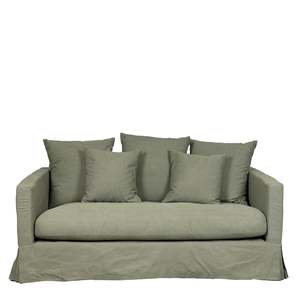 Spacious Two Seater Slip-Cover Sofa 180cm - Green