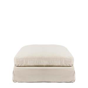 Spacious Slip-Cover Ottoman 100cm - Sand