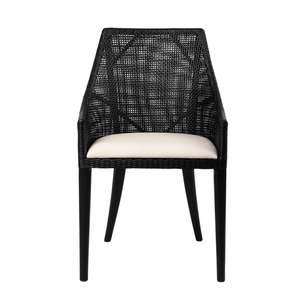 Furniture: Calypso Rattan Dining Chair - Black