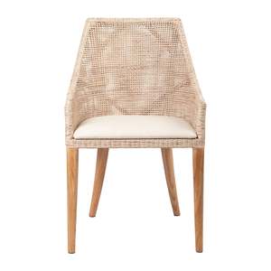 Calypso Rattan Dining Chair - Natural Whitewash