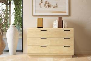 Karamea: Karamea 6 Drawer Lowboy - Pine