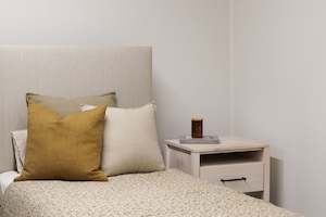 Karamea: Karamea Padded Bed Frame - Ash