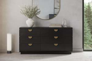 Karamea: Karamea 6 Drawer Large Lowboy - Ash