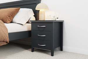 Chicago 3 Drawer Bedside Table