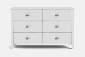 Bedroom Drawers: Ivydale 6 Drawer Lowboy - Pine