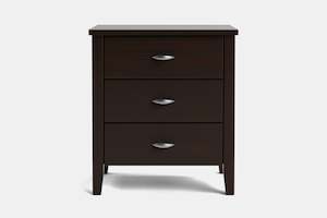 Bedside Tables: Ivydale Wide 3 Drawer Bedside Table - Pine