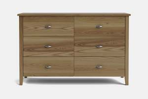 Lowboys: Ivydale 6 Drawer Lowboy - Ash