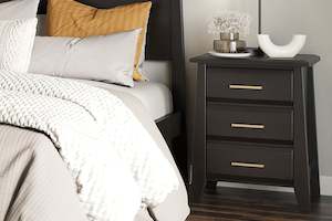 Bedside Tables: Verve 3 Drawer Bedside Table