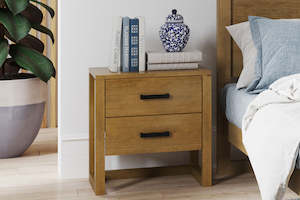 Larry 2 Drawer Bedside Table