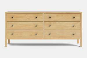 Andes 6 Drawer Wide Lowboy - Pine