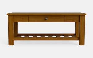 Charlton Coffee Table with Rack and Drawer