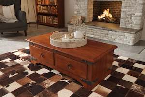 Coffee Tables: Nordic 2 Drawer Coffee Table