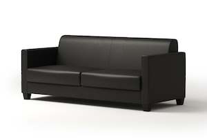 Charleston 3 Seat Sofa - Black PU