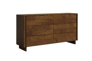 Bedroom Drawers: Elm 6 Drawer Lowboy