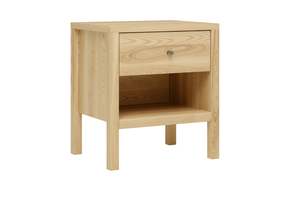 Bedside Tables: Andes 1 Drawer Bedside Table - Ash
