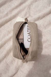 Bags Accessories: Waffle Cosmetic Bag  - Mocha