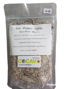 Products: Salt Pepper Garlic Rub Blend 200g - Cocavo