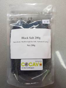 Black AC Sea Salt 200g Refill Pouch - Cocavo