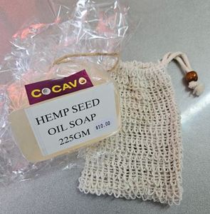 Products: Hemp Bag Soap Saver & Hemp Soap 225g - Cocavo
