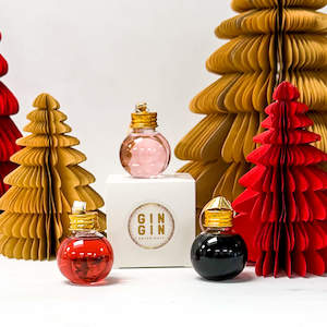 All Christmas Collection: Raspberry, Cherry & Black Doris Plum Gin Baubles