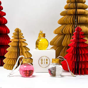 Juno, Saffron & Flamboyance Pink Gin Baubles