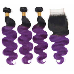 Hair Extensions: Dark and Purple
