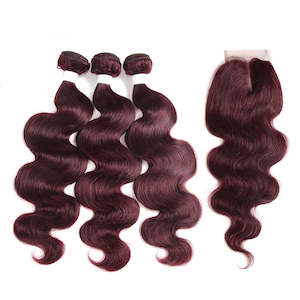 Body Wave Bundles: Burgundy Bundles and Frontal Closure