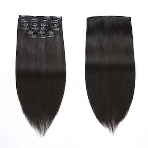 Clip In Human Hair Extensions: Noir
