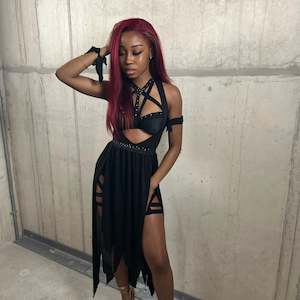 Colourful Human Hair Wigs: Burgundy