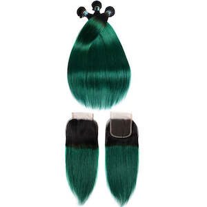 Hair Bundles: Emerald Ombre Bundles and closure