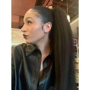 Human Hair Ponytail: Afro-Straight Ponytail