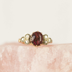 Ada - Handmade 18ct yellow and white gold, diamond ring - Coco Florence