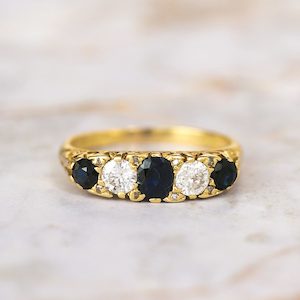 Products: Amelia - 18 carat yellow gold sapphire and diamond ring