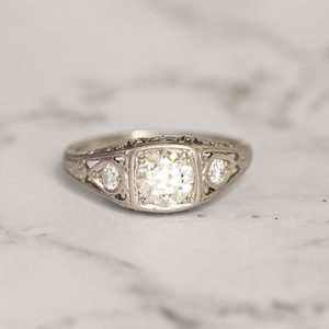 Products: Anessa - Handmade Platinum & Brilliant Cut Diamond Ring