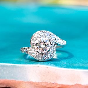 Autumn - 14-carat white gold vintage diamond ring - Coco Florence